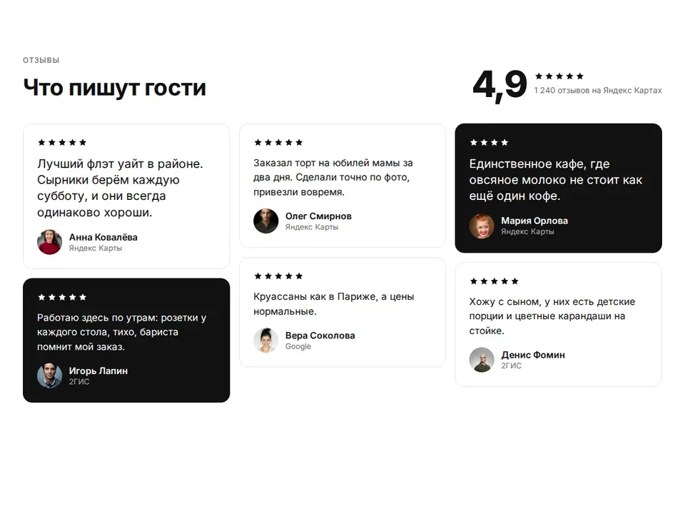 Блок Woove Select «Стена отзывов»